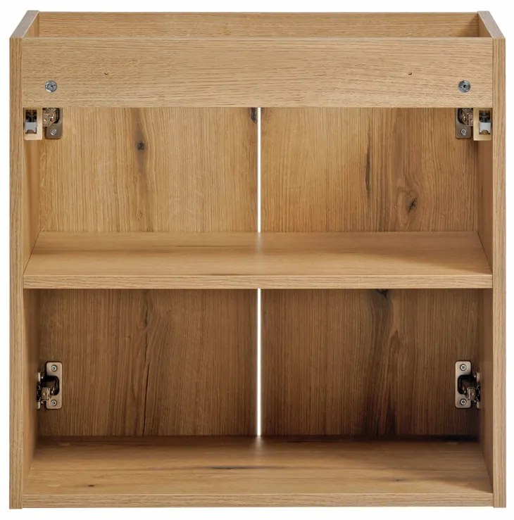 Závěsná skříňka Nova Oak s deskou a umyvadlem 120 cm dub coast evoke/bílá