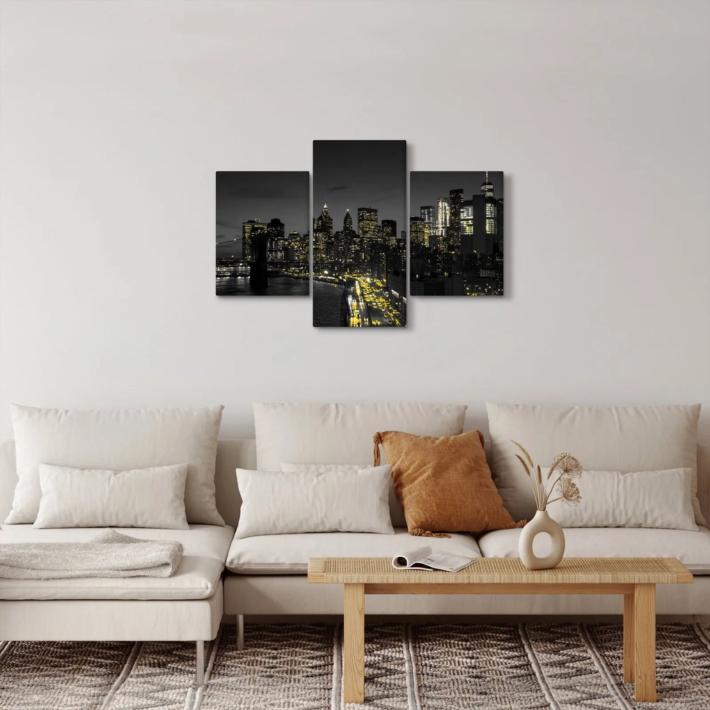 Obraz nočnej metropoly (90x60 cm)