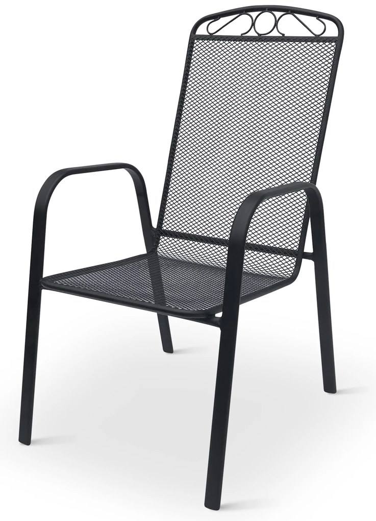 Záhradná kovová zostava Lana + 6x kovová stolička Lana steel