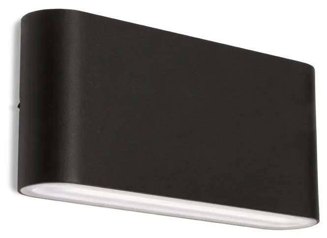 LED2 - LED Vonkajšie nástenné svietidlo FLAT 2xLED/5W/230V IP65 čierna