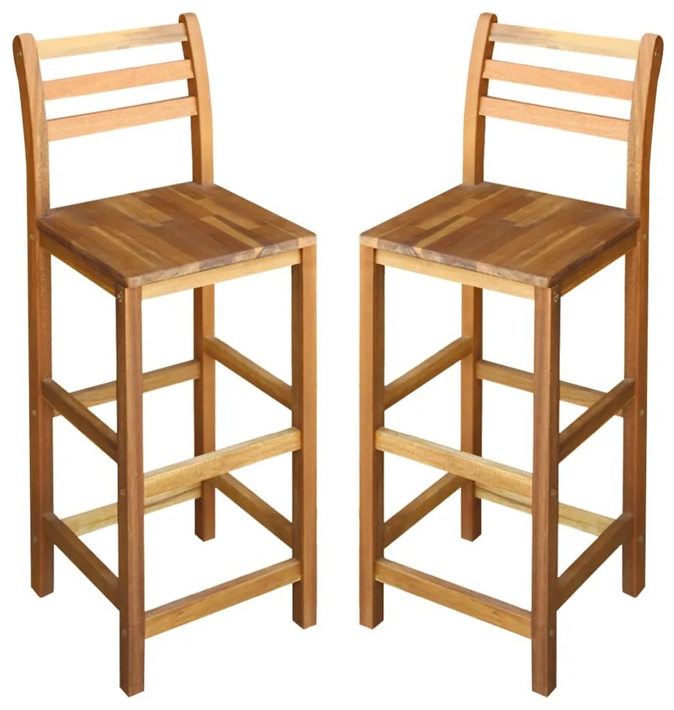 vidaXL Barové stoličky 2 ks, akáciový masív 42x36x110 cm