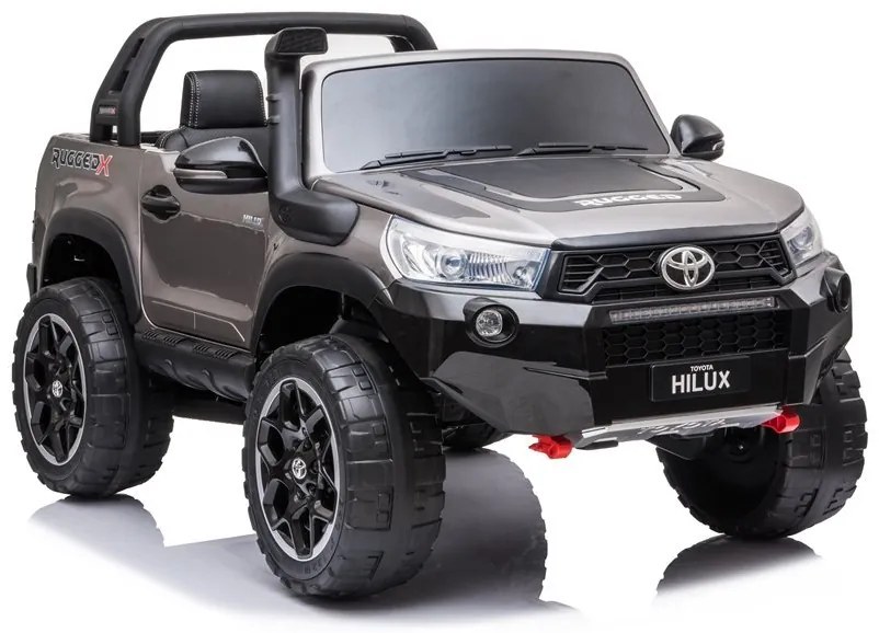 LeanToys Elektrické autíčko - Toyota Hillux - lakované - strieborné - 4 x 45W, - batéria 2 x 12V/7Ah - 2023