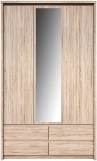 Šatníková skriňa NORTON so zrkadlom 3d4s