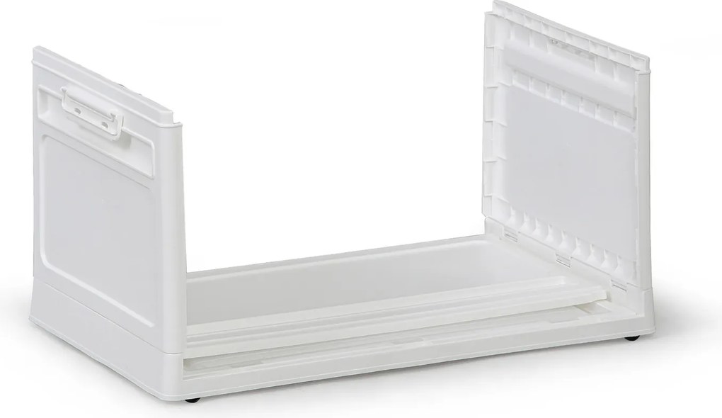 Skladací úložný regálový box L 37 l, 459x320x250 mm, biely