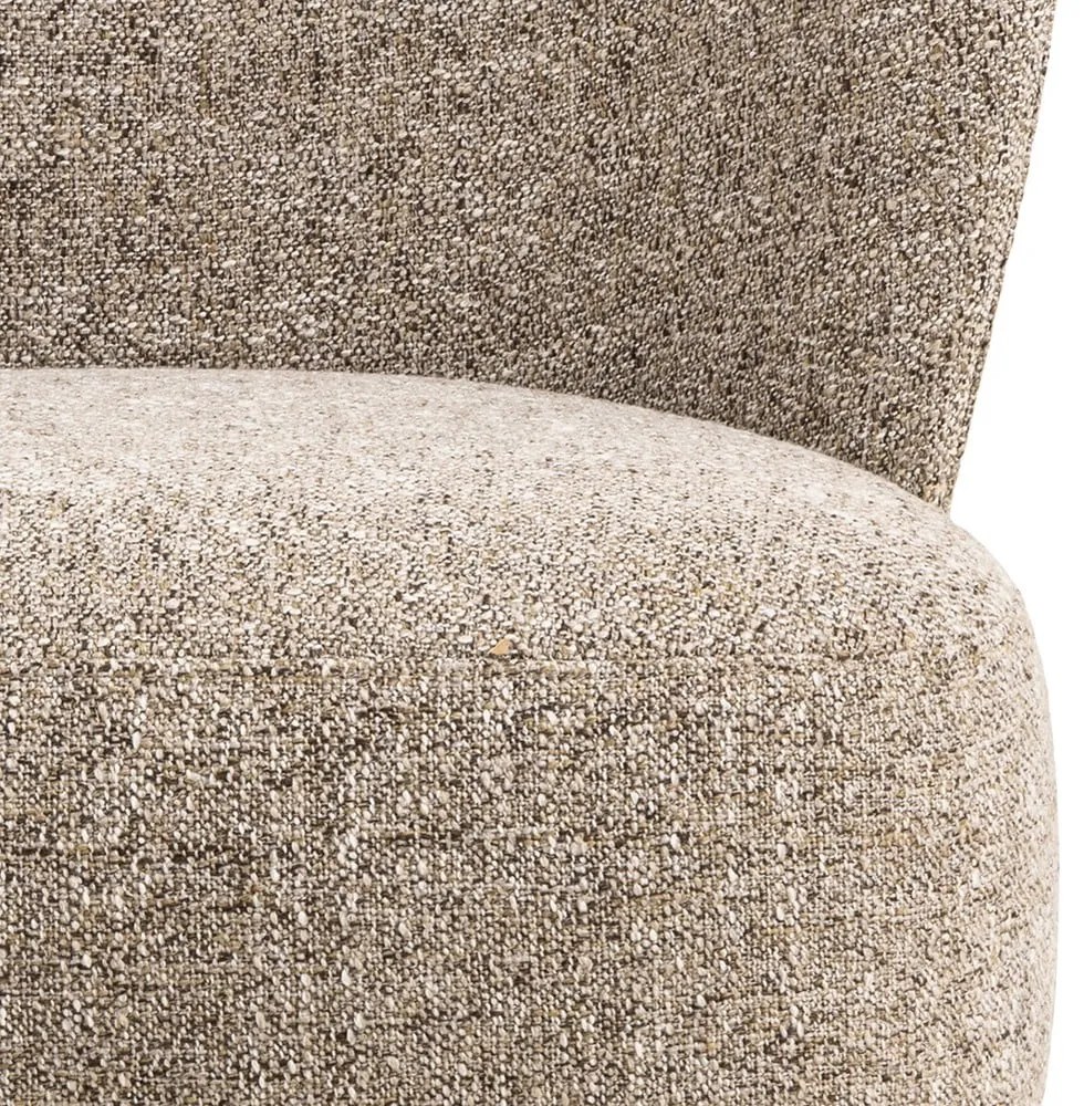 Béžové kreslo z textílie buklé Elmont – Actona