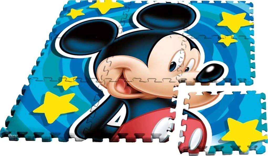 EUROSWAN Podlahové penové puzzle Mickey, 9 dielikov 30x30 cm