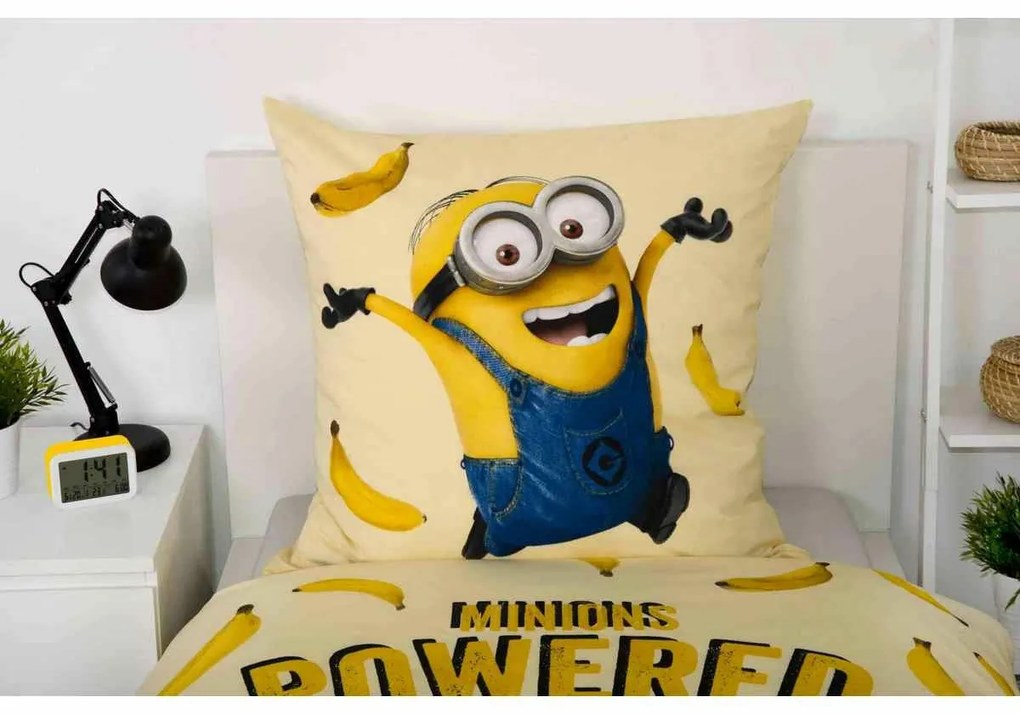 Herding Bavlnené posteľné prádlo Minions, 135 x200 cm, 80 x 80 cm