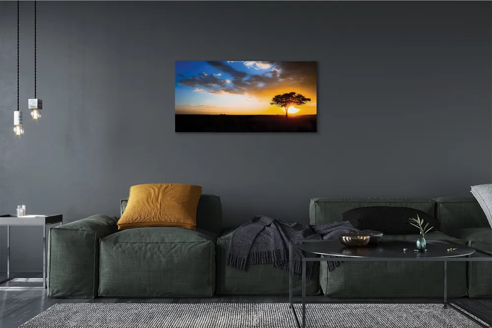 Obraz canvas mraky strom 125x50 cm