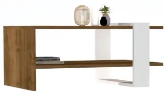 Konferenčný stolík GAYE 35x80 cm hnedá/biela
