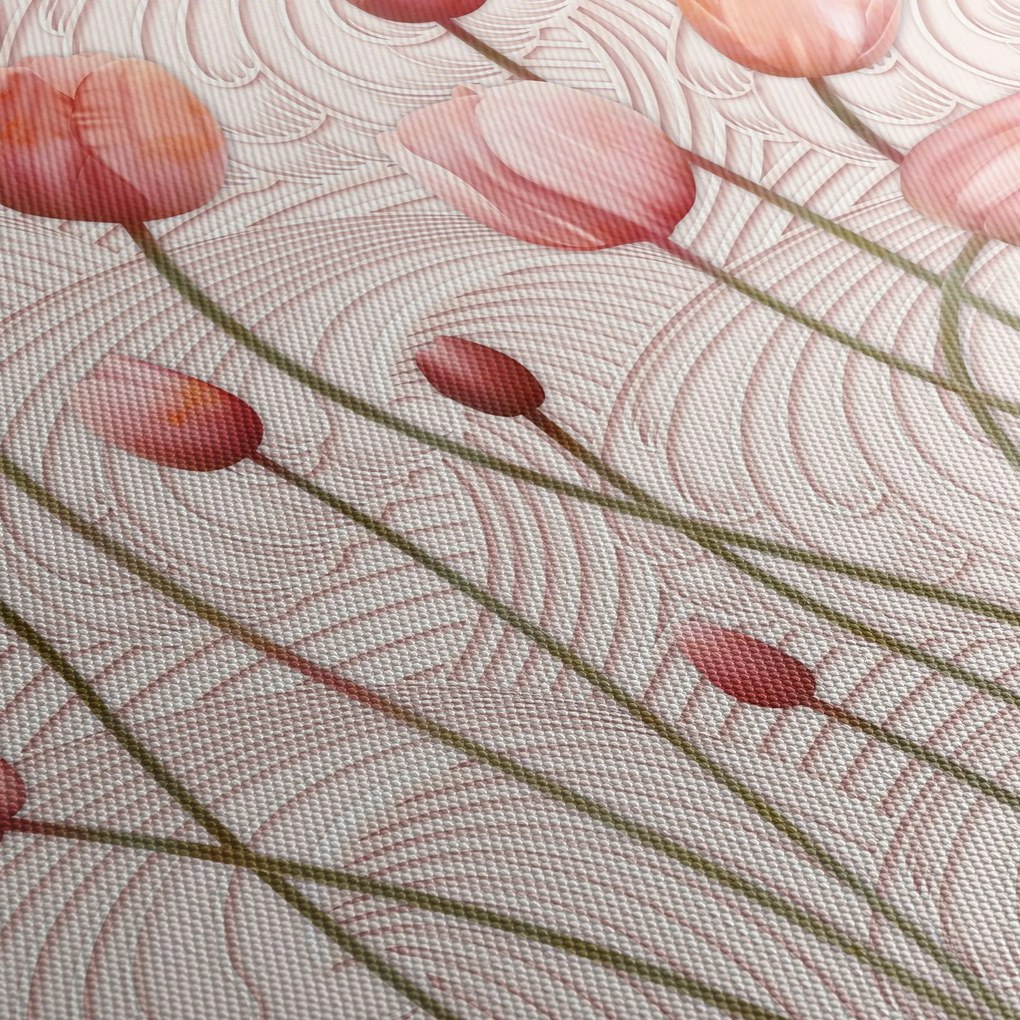 Obraz - Ružové tulipány (90x60 cm)