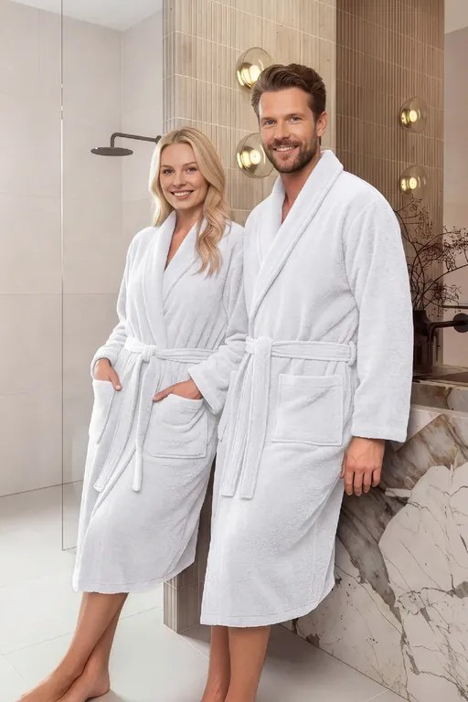Froté župan PRESTIGE biely Veľkosť: XS