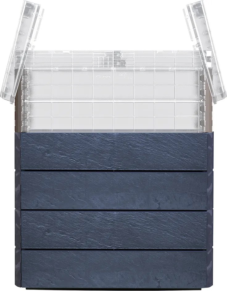 Garantia Ergo Quadro Turbo Plus Vysoký záhon Stone M, plast, 80 × 60 × 85 cm, antracit