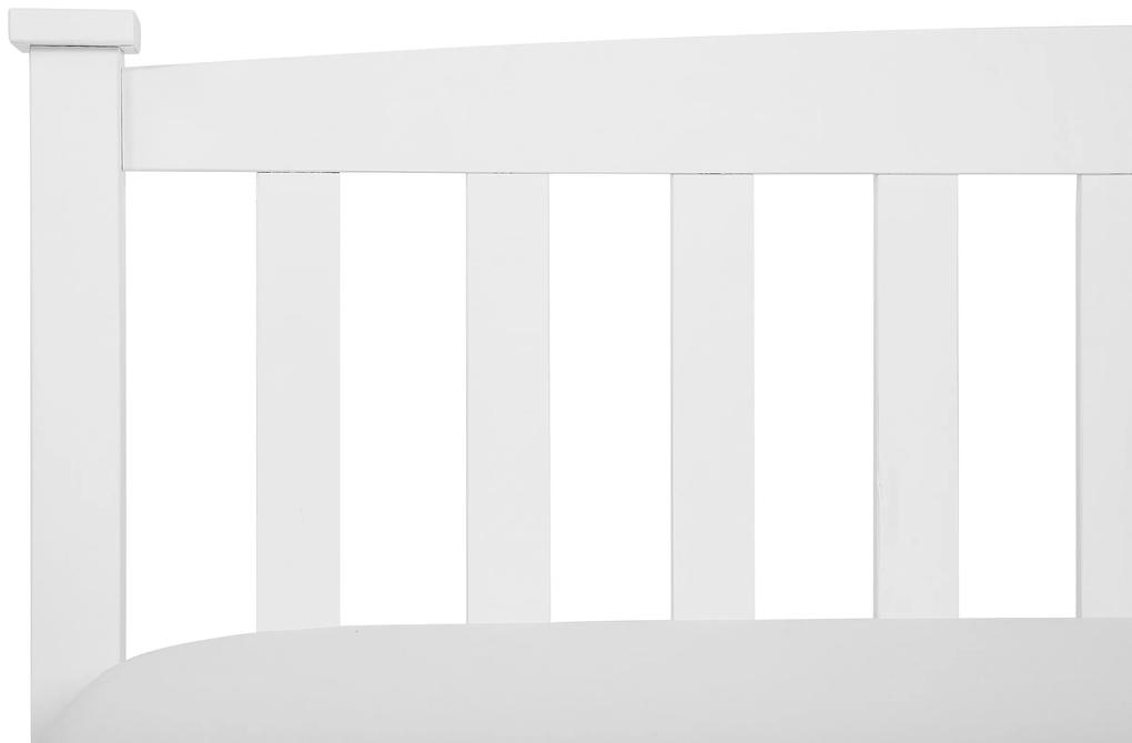 Drevená posteľ 160 x 200 cm biela GIVERNY Beliani