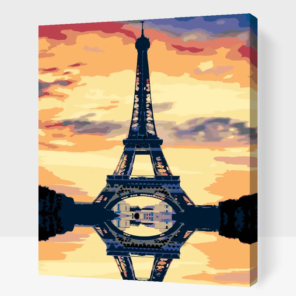 Gario Maľovanie podľa čísel Eiffelova veža Rozmery: 60 x 80 cm, Rámovanie: S vnútorným rámom