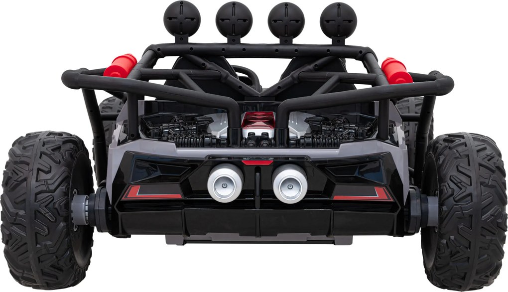 Ramiz Elektrická bugina Racing 5 pre deti +3 sivá + motory 2x200W + diaľkové ovládanie + pomalý štart
