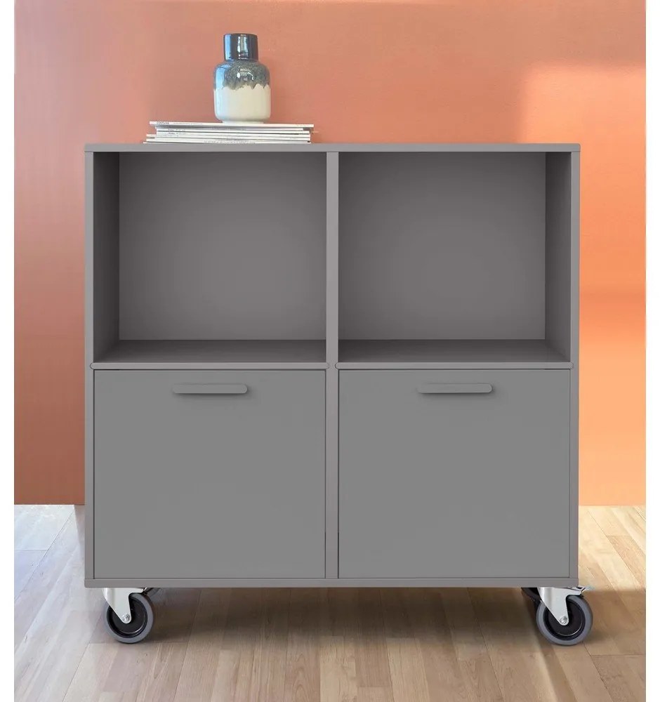 Sivá pojazdná komoda Keep by Hammel