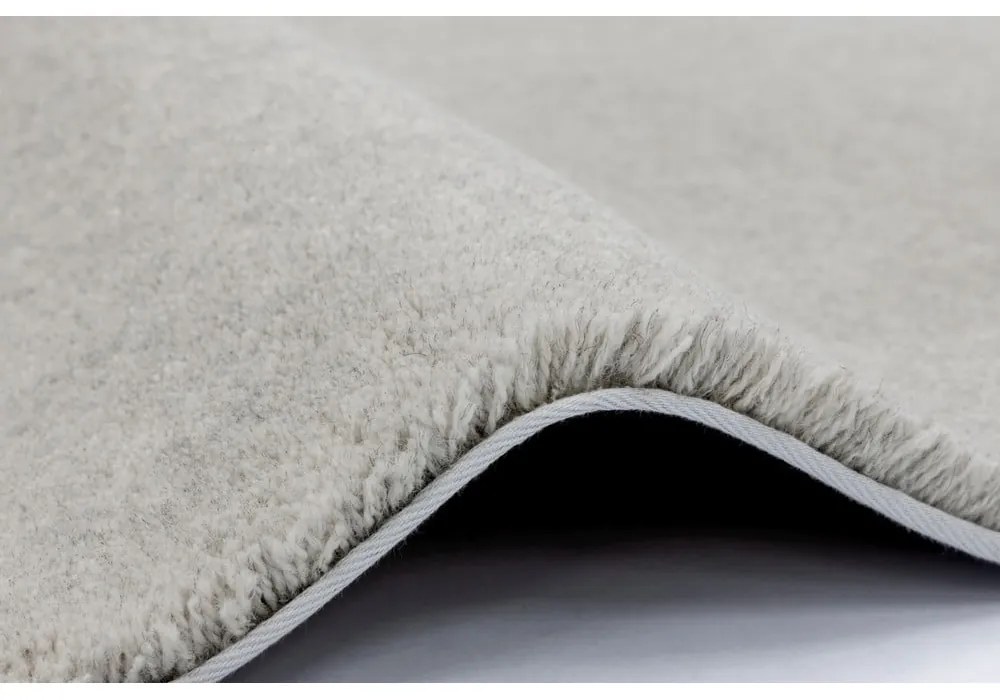 Krémovobiely vlnený koberec 133x190 cm Calisia M Smooth – Agnella