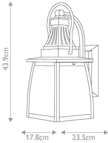 Hinkley HK-MONTAUK-M - Vonkajšie nástenné svietidlo MONTAUK 2xE14/60W/230V IP44