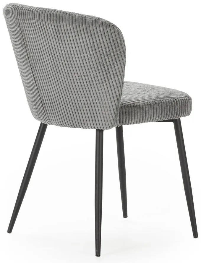 Sivé menčestrové jedálenské stoličky v súprave 4 ks Megan – Marckeric