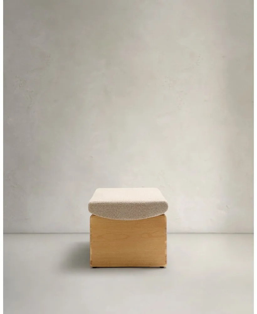 Béžová/v prírodnej farbe ženilková lavica Topaz – Kave Home
