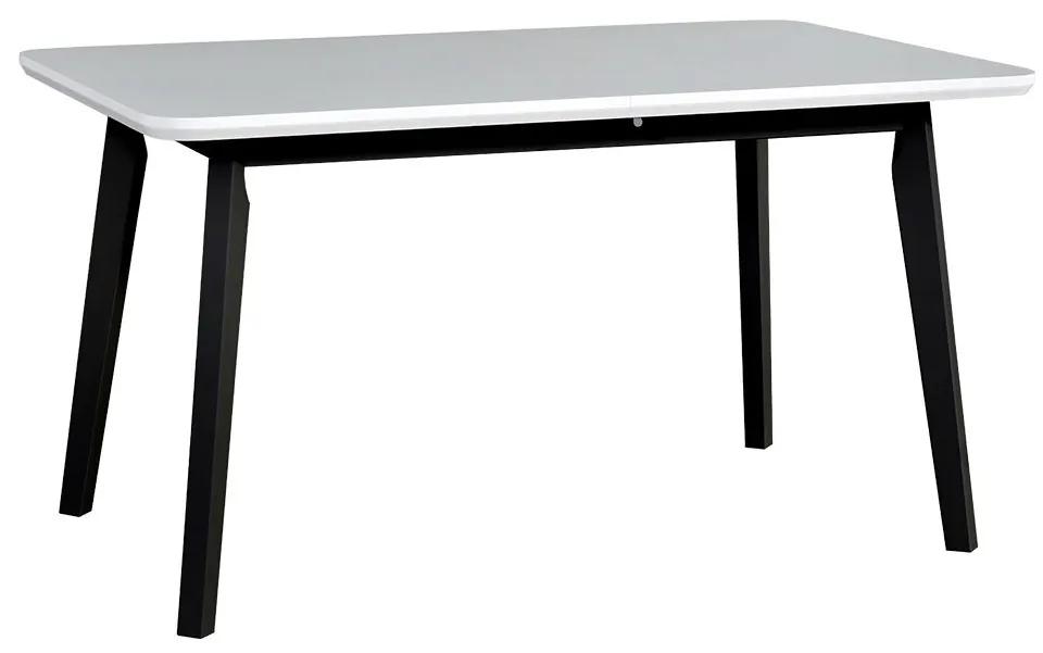 Stôl Harry 80 x 140/180 VII, Morenie: biela, Farby nožičiek: čierna