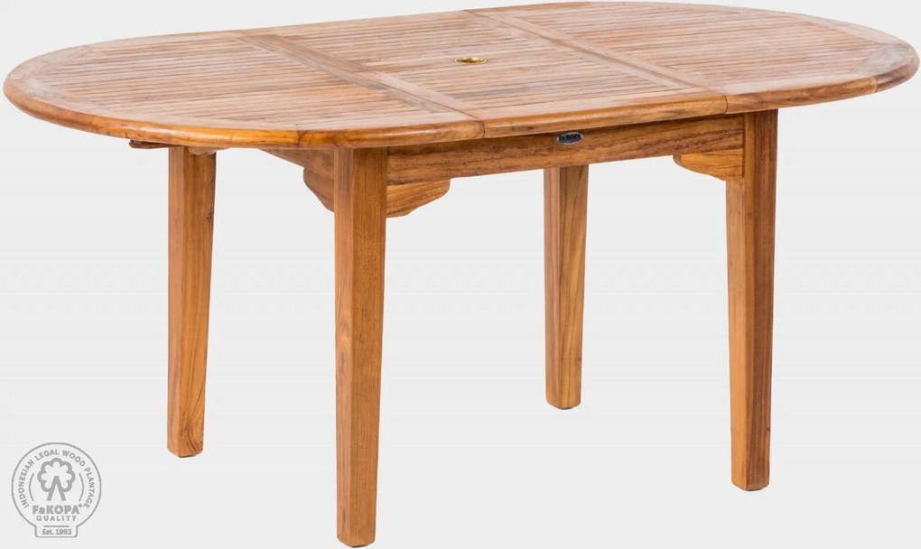 FaKOPA s. r. o. ELEGANTE - záhradný teakový rozkladací stôl 100 x 160-220 cm, teak