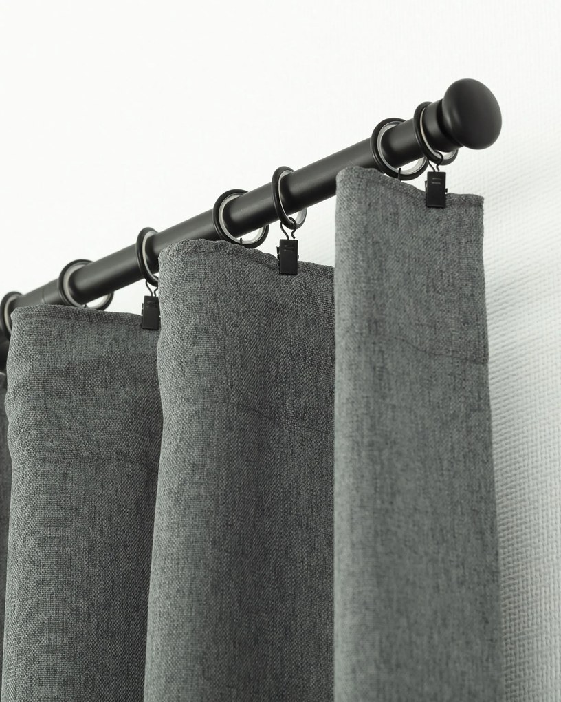 Záves BASIC s navliekacou riasiacou páskou 140x300 cm sivý denim 1 ks.