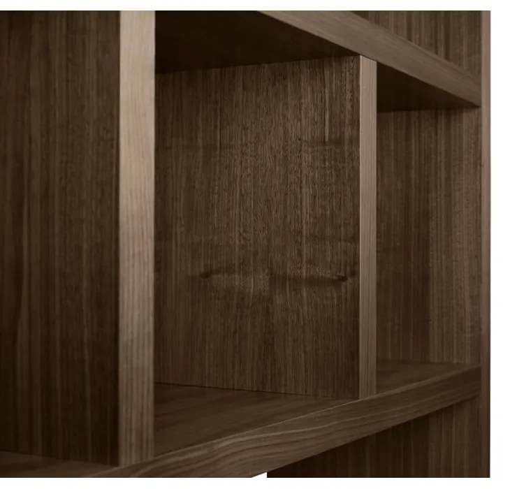 Hnedá knižnica v dekore orecha 150x198 cm Berlin – TemaHome