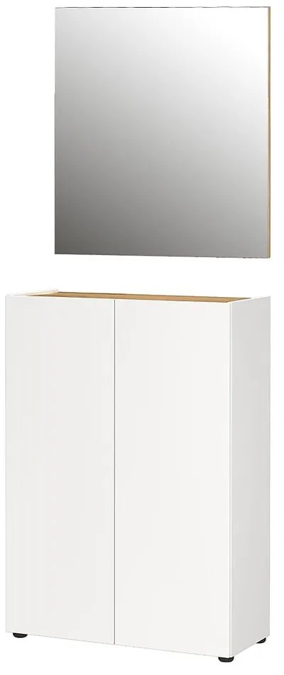 Biela predsieňová zostava v dekore duba 74x200x33 cm Alviano – Germania