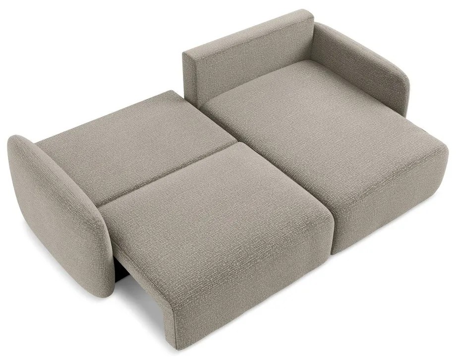 Béžová rozkladacia/s úložným priestorom rohová pohovka (pravý roh) Kalena – Makamii