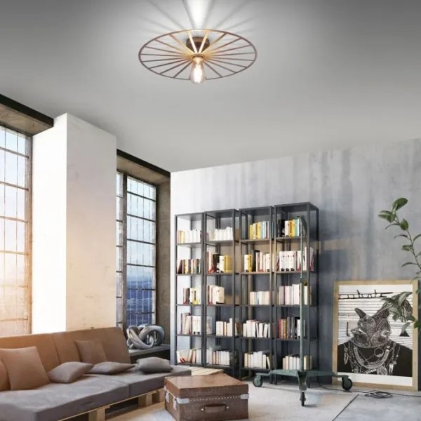 JUST LIGHT. 15636-60 - Stropné svietidlo SPIKE 1xE27/40W/230V pr. 50 cm mosadz