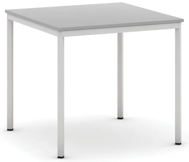 Jedálenský stôl, 80x80 cm, sivá podnož, sivá