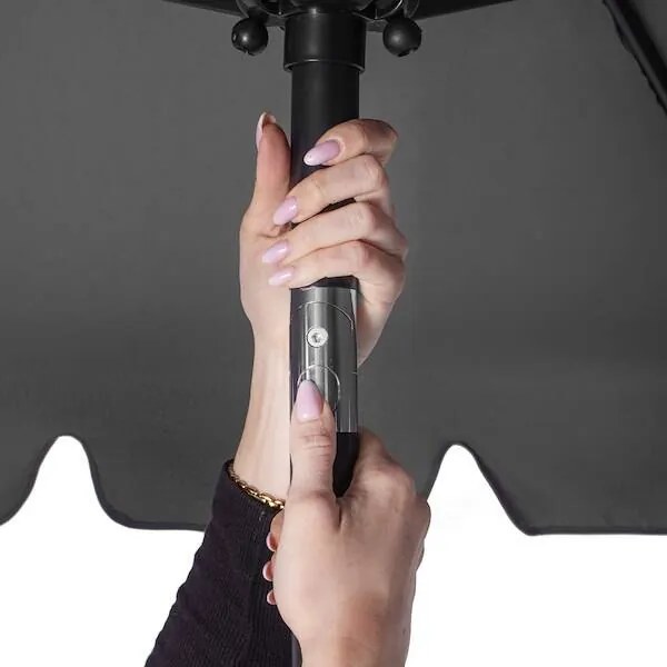 Záhradný slnečník 200 X 130 cm SPRINGOS GU0037 - sivý