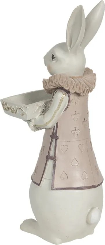 Dekorácia králičie dievča s podnosom - 15 * 13 * 37 cm