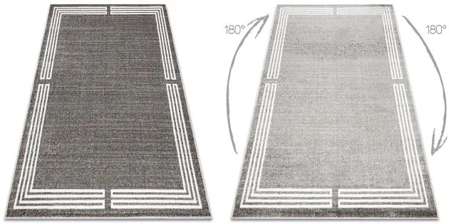 Koberec MATEO 8034/944 ramka - štrukturálny sivý / béžový