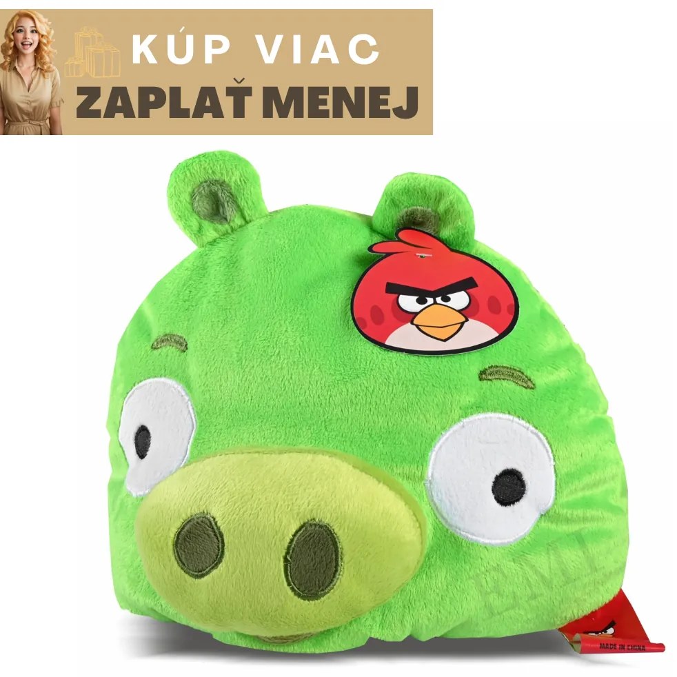 Dekoratívny vankúš Angry Birds zelený