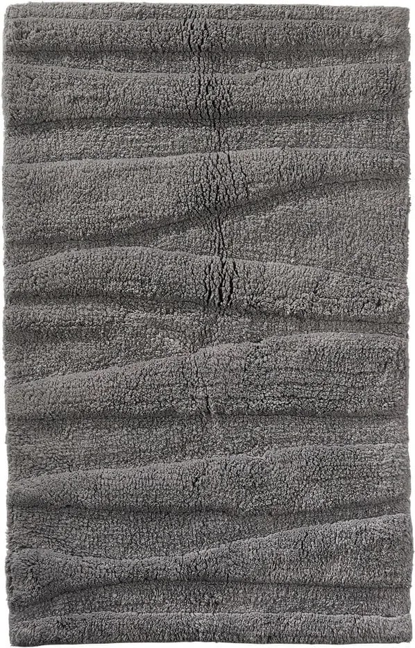 Sivá kúpeľňová predložka Zone Flow, 50 × 80 cm