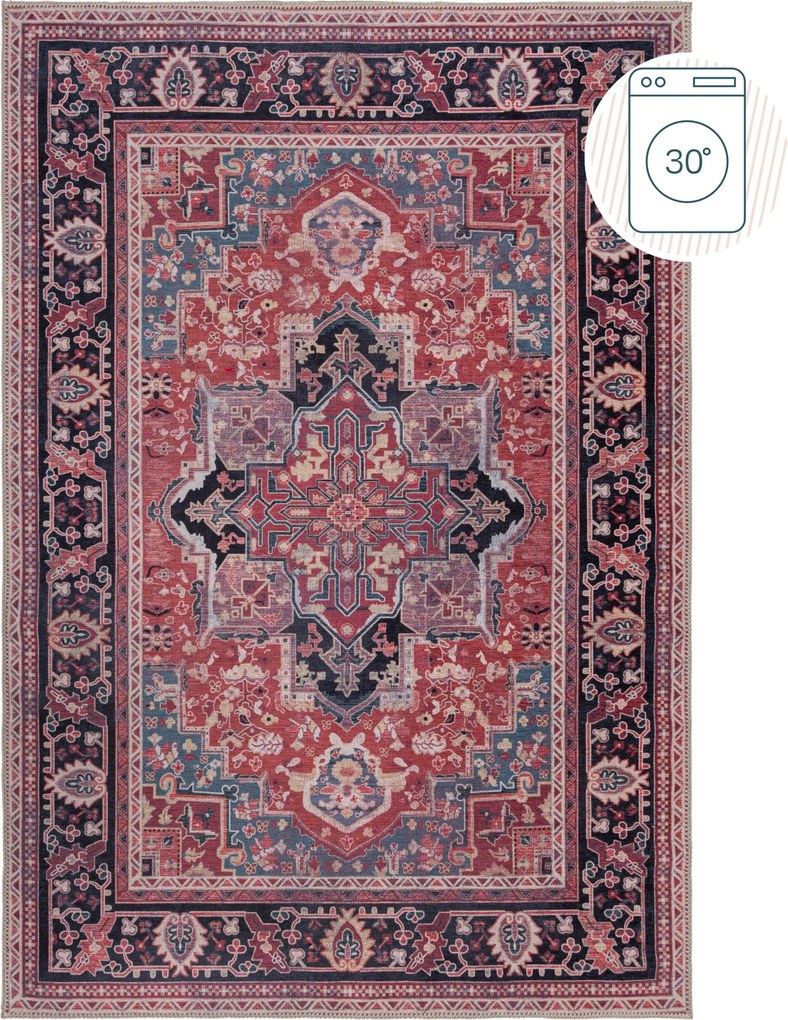 Flair Rugs, Kusový koberec Hebden Windsor Red, 120x170, červená, obývacia izba