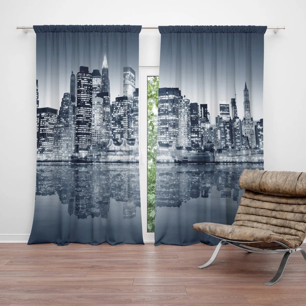 Sablio Záves Nočný New York: 2 ks 140x250 cm