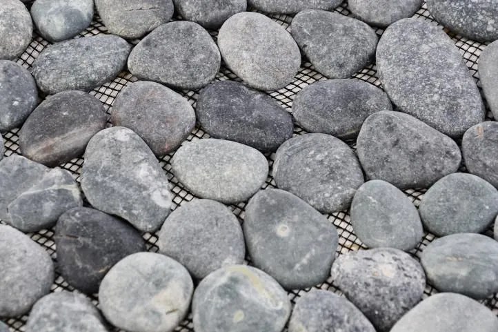Divero Garth 968 Mozaika riečne okruhliaky - sivá 1 m2 - 30x30x1,5 cm