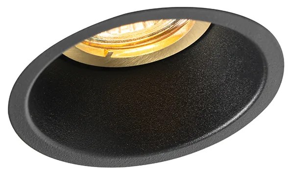Moderný zapustený reflektor čierny so zlatom otočný a skloniteľný - Alloy