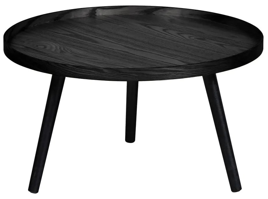 Čierny konferenčný stolík WOOOD Mesa, ø 60 cm