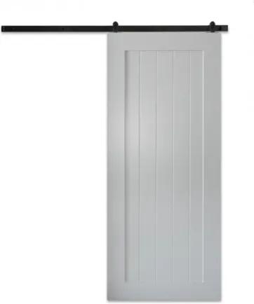 Barn door posuvné smrekové dvere hladké v ráme 60cm, 203cm, hladký, surové drevo bez farby a laku