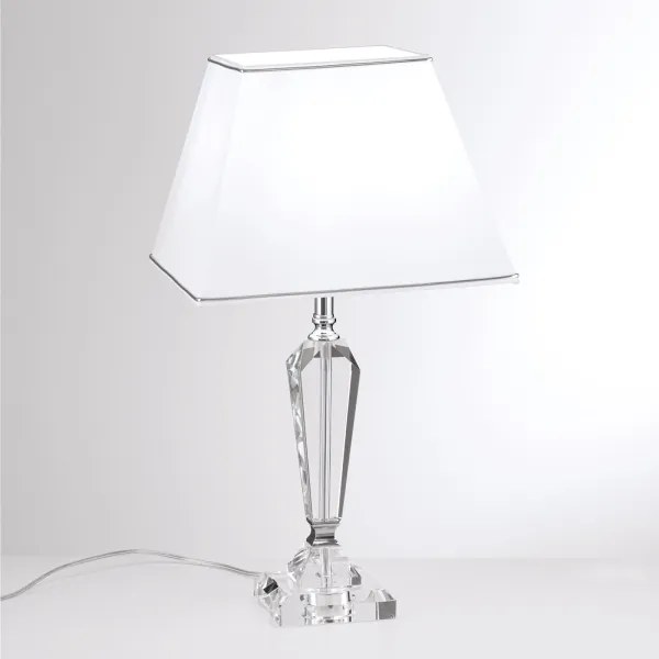 Orion LA 4-1201 - Krištáľová stolná lampa VERONIQUE 1xE27/60W/230V biela/číra