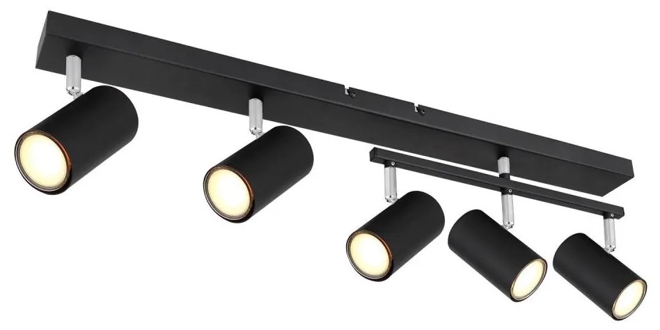 Globo 57911-5B - Bodové svietidlo ROBBY 5xGU10/35W/230V čierna