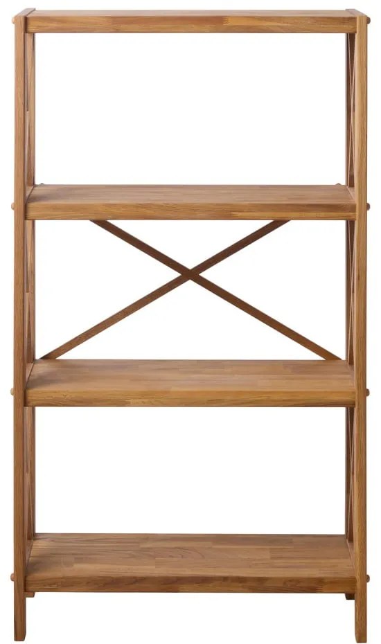 Regál z dubového dreva v prírodnej farbe 70x124 cm X-Shelf – Unique Furniture