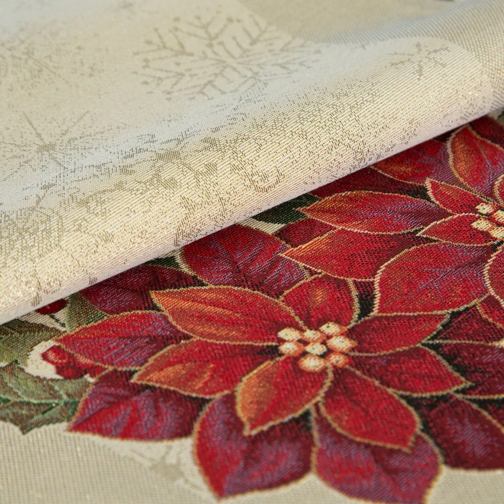 VIANOČNÝ GOBELÍNOVÝ BEHÚŇ NA STÔL MERRY 45X140 CM VZOROVANÝ