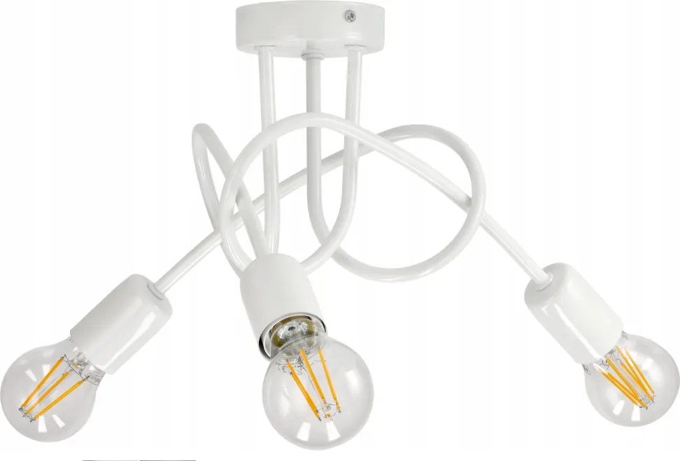 BERGE Stropná závesná lampa LOFT - 3xE27 - BIELA
