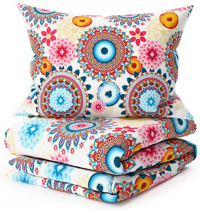 Obliečky z mikrovlákna GEOMANDALA farebné Rozmer obliečky: 70 x 90 cm | 140 x 200 cm