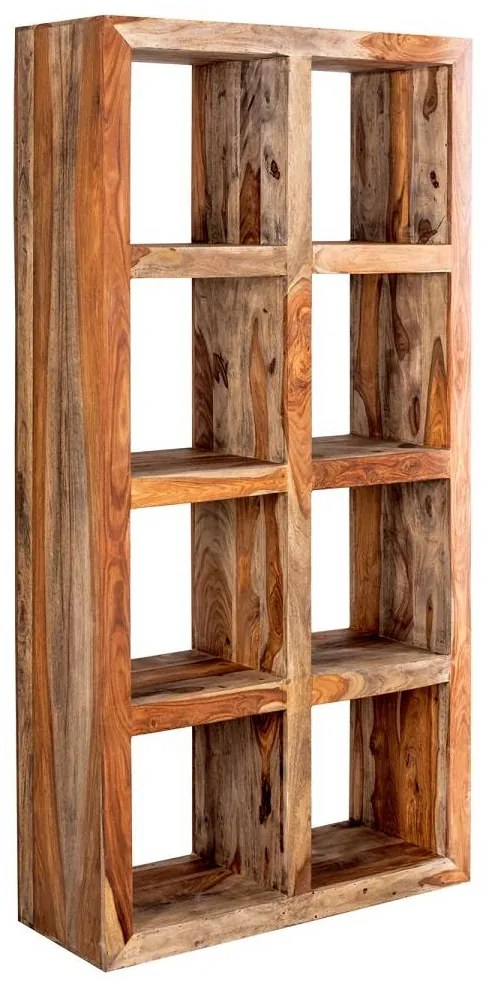 Dizajnový regál Timber 180 cm Sheesham dymový